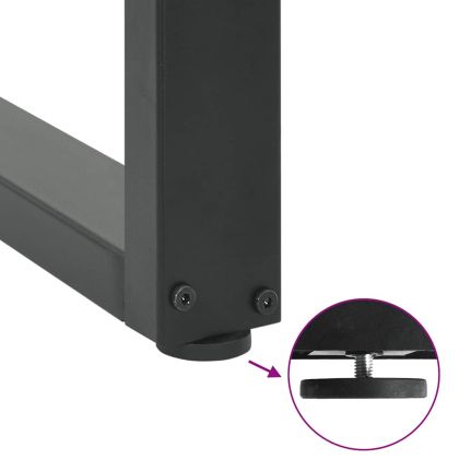 Крака за масичка за кафе, U-образни, 2 бр., антрацит, 70x(30-31) см, стомана