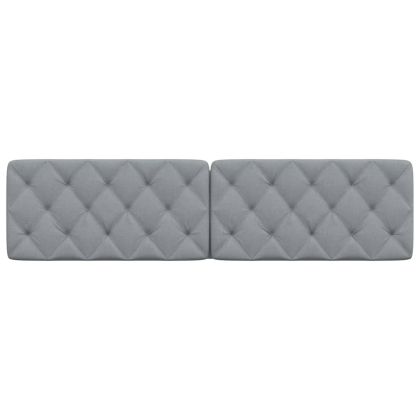 Мека табла за легло, светлосива, 200 см, плат