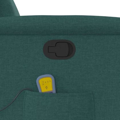 Масажен наклоняем стол, тъмнозелен, текстил