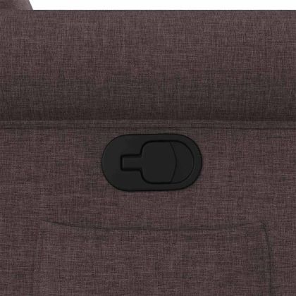 Изправящ реклайнер стол, тъмнокафяв, текстил