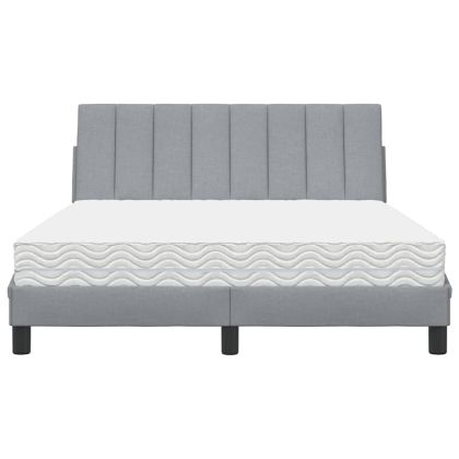 Легло с матрак Hanko, светлосиво, 140x190 см плат