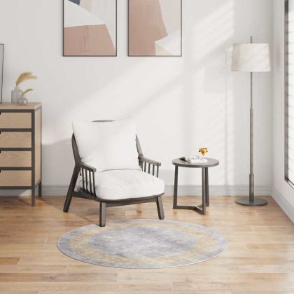 Килим, миещ се, φ120 см, сив