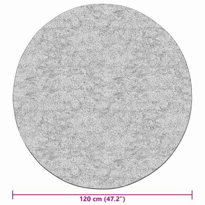 Килим, миещ се, φ120 см, сив