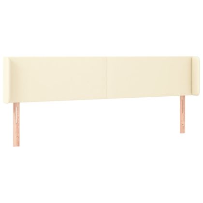 LED горна табла за легло, кремава, 183x16x78/88 см