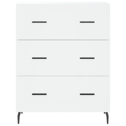 Висок шкаф, бял, 69,5x34x180 см, инженерно дърво