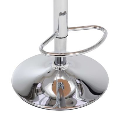 Бар табуретки, 2 бр, кремави, извито дърво и изкуствена кожа