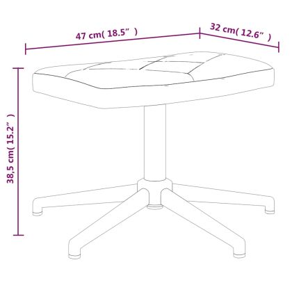Релаксиращ стол с табуретка, пачуърк, плат