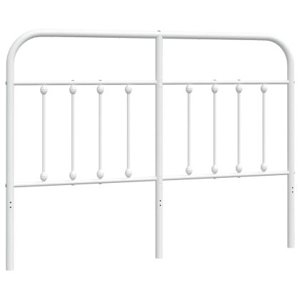 Метална резервна табла за легло, бяла, 150 см