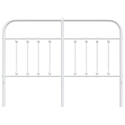 Метална резервна табла за легло, бяла, 150 см