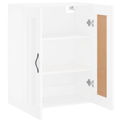 Стенен шкаф бял 69,5x34x90 см инженерно дърво