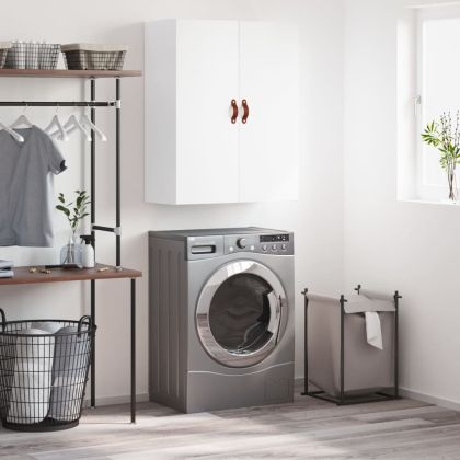 Стенен шкаф бял 69,5x34x90 см