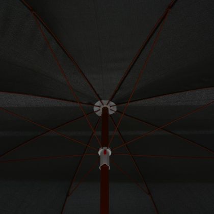 Градински чадър със стоманен прът, 300 см, антрацит