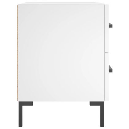 Нощно шкафче, бяло, 40x35x47,5 см, инженерно дърво