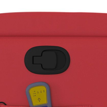 Масажен реклайнер стол, червен, изкуствена кожа