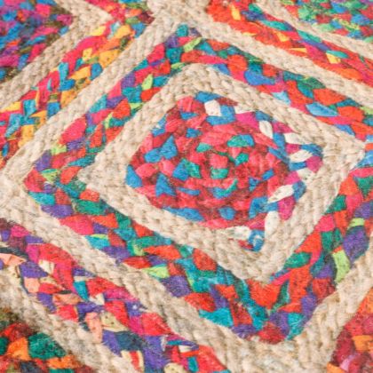 Перящ се килим многоцветен Ø 120 см