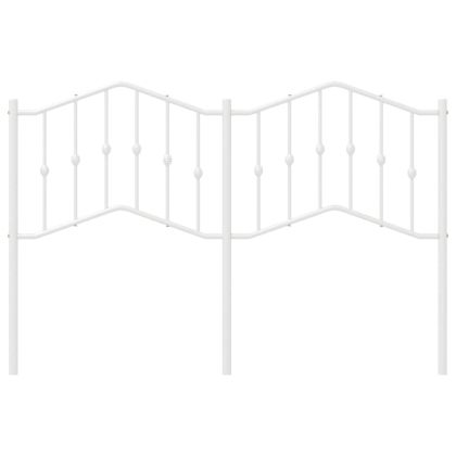 Метална резервна табла за легло, бяла, 150 см