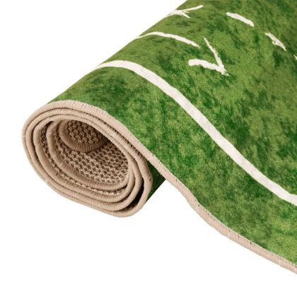 Детски килим зелен 160x230 см футболно игрище миещ