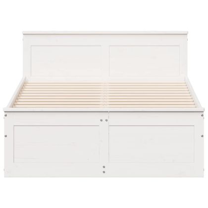 Рамка за легло без матрак с табла 120x190 см борово дърво масив