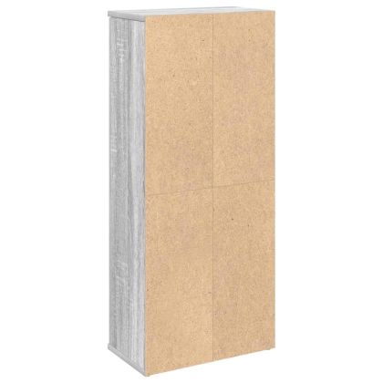 Шкаф за баня с държач за ролки, сив сонома, 39x22x90 см