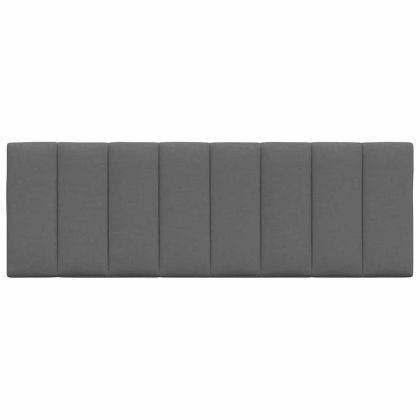 Мека табла за легло Hanko, тъмносива, 120 см, плат