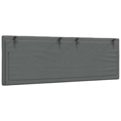 Мека табла за легло Hanko, тъмносива, 120 см, плат