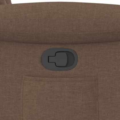 Изправящ реклайнер стол, кафяв, текстил