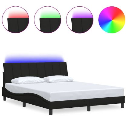 Рамка за легло без матрак Hanko, черна, 160x200 см, плат