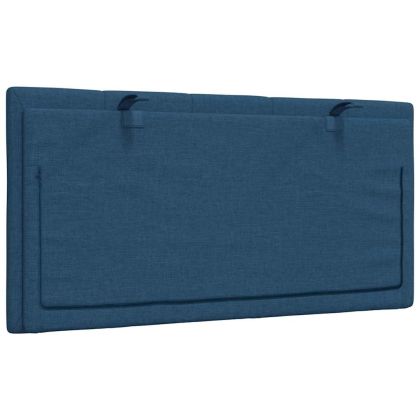 Мека табла за легло Hanko, синя, 100 см, плат