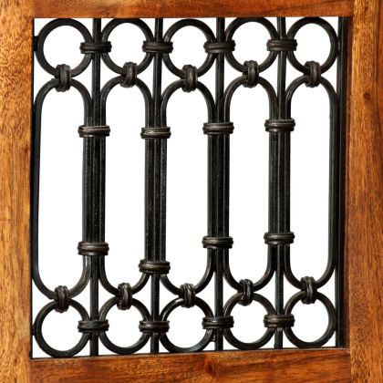 Трапезни столове 2 бр масивно дърво с финиш цвят мед класически