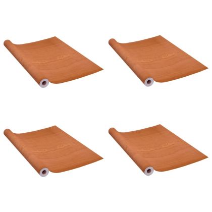 Самозалепващо фолио за врати, 4 бр, светъл дъб, 210x90 см, PVC