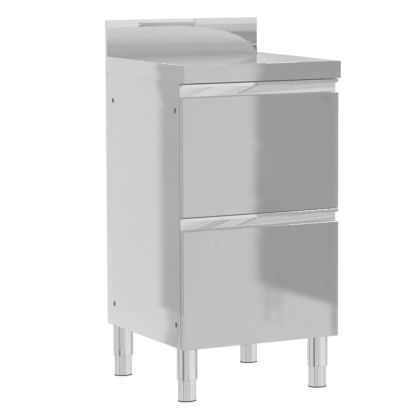 Кухненски шкафове за търговци, 3 бр., неръждаема стомана