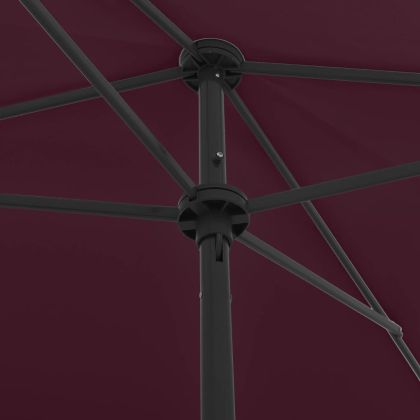 Плажен чадър, бордо червено, 200x125 см