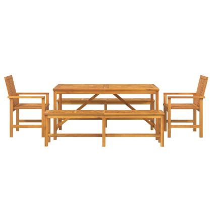 Комплект за хранене в градината 5 pcs Кафяво