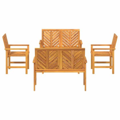 Комплект за почивка в градина 5 pcs Кафяво