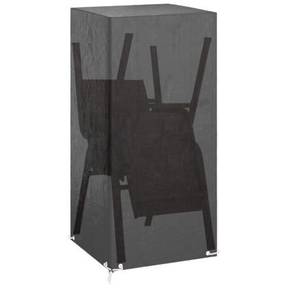 Калъфи за градински стол 2 бр 8 капси 75x70x140 см полиетилен