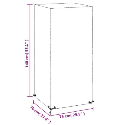 Калъфи за градински стол 2 бр 8 капси 75x70x140 см полиетилен