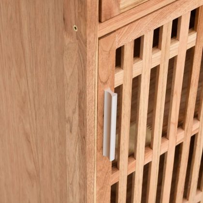 Комплект мебели за баня, 5 части, масивна орехова дървесина