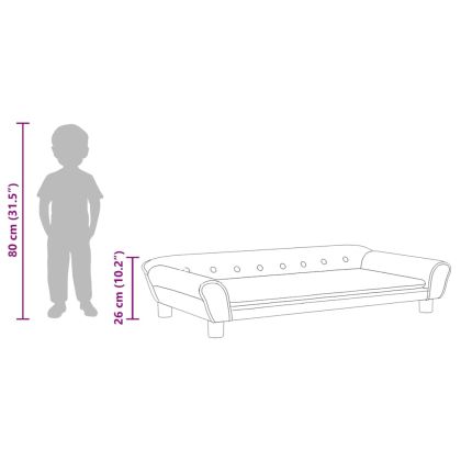 Детски диван, розов, 100x50x26 см, кадифе