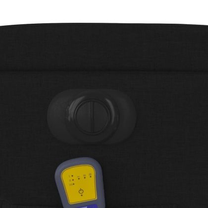 Електрически масажен наклоняем стол, черен, текстил