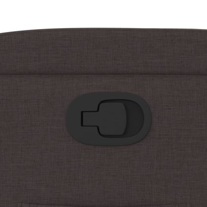 Изправящ реклайнер стол, тъмнокафяв, текстил