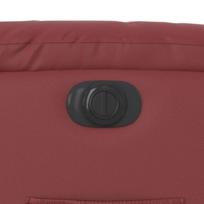 Електрически наклоняем стол, виненочервен, изкуствена кожа