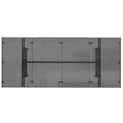 Комплект за хранене в градината 7 pcs Сив полиратан