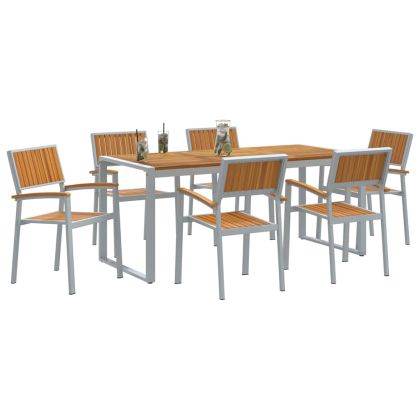 Комплект за хранене в градината 7 pcs Сив