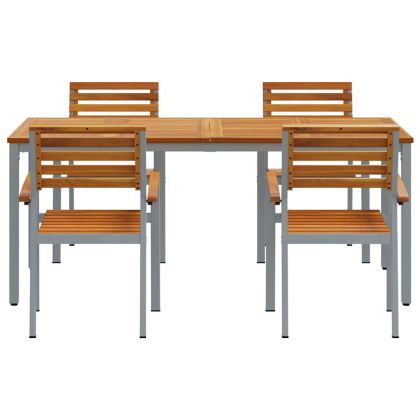 Комплект за хранене в градината 5 pcs Сив