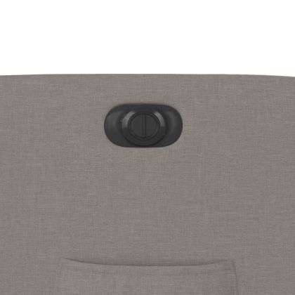 Електрически реклайнер стол, таупе, текстил