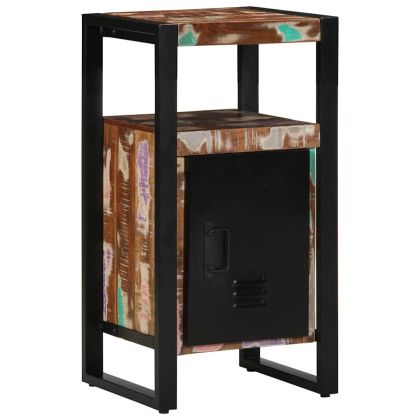 Комплект мебели за баня с рафт 3 pcs Солидно възстановено дърво