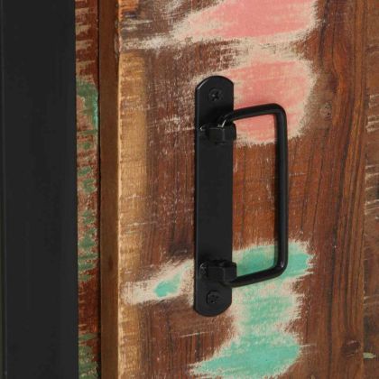 Комплект мебели за баня с рафт 4 pcs Солидно възстановено дърво