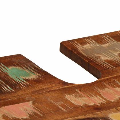 Комплект мебели за баня с рафт 4 pcs Солидно възстановено дърво