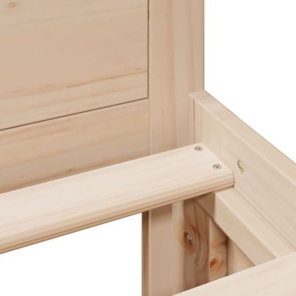 Рамка за легло без матрак, с табла, 180x200 см, бор масив