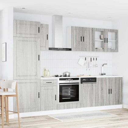 Комплект кухненски шкафове от 8 части Kalmar, инженерно дърво